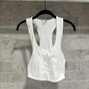 Fashion Nova White Sleeveless Crop Tank Top